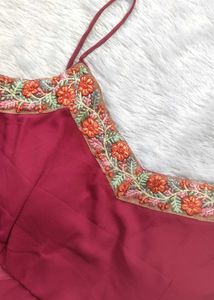 New Mauve Embroidered Anarkali Set