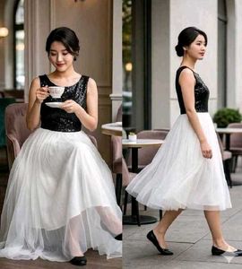Sparkly Black & White Party Dress