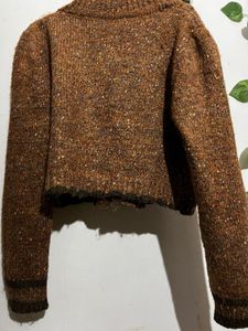 Vintage Brown Knit Cardigan