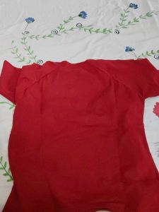 Red Mickey Mouse Top &amp; Blue Jeans Set