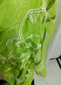 pure chiffon hand work 💯 saree 🔥 light weight