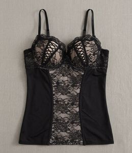 Lace Corset Top - Black