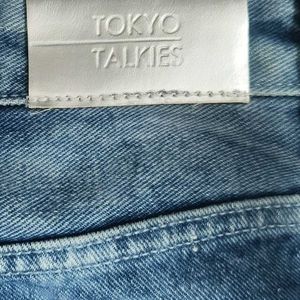 Ripped Wide Leg Blue Jeans