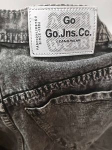 Washed Grey Denim Jeans