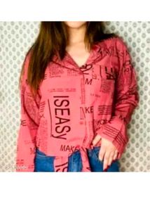 Chic Graphic Print Button-Up Shirt