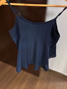 Navy Blue Spaghetti Strap Cami Top