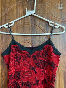 Red Rose Floral Cami Top