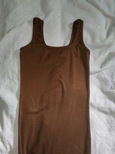 Stylish Brown Bodycon Midi Dress