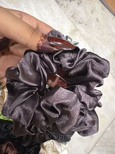 Set of Satin 14 Scrunchies