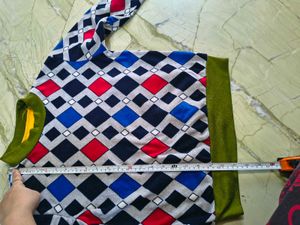 Argyle Print Pullover Sweatshirt from Dubai