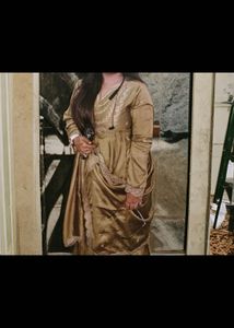 gown brown embroidery dress