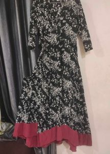 Floral Print Flared Kurta Dress 🖤🌼🌼