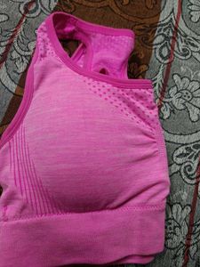 Pink Sports Bra