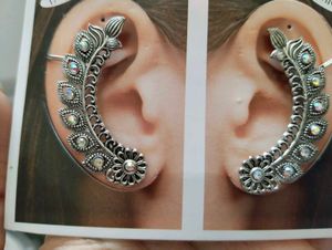 2 pair  Ear Cuff with Gemstones