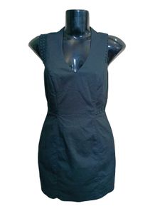 Designer Black Mini Dress Double Layer Size XS & S