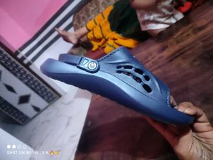 Premium Navy Clog Sandals