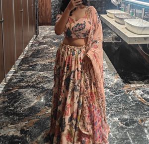 Stunning Floral Print Lehenga Choli