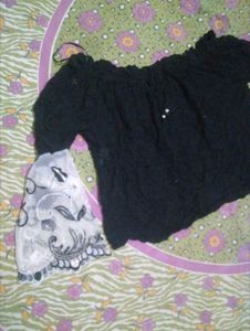 Chic Black Off-Shoulder Bell Sleeve Top