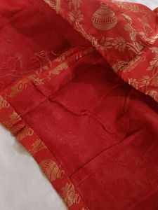Stunning Red &amp; Gold Brocade Blouse