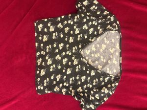 Chic Floral Print Wrap Top