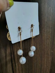 Floral Drop Earrings with Pearls