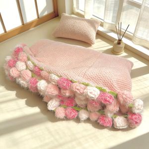 Handmade Crochet Bouquet Rose Shawl/Wrap