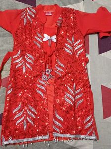 Red Sequined Set