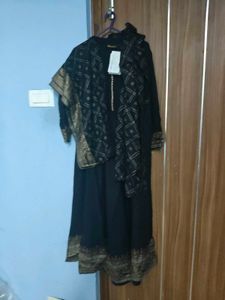 Elegant Black Kurta Set with Dupatta