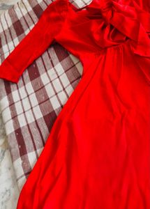 Vibrant Red Ethnic Gown