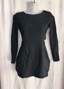 Chic Black Lace Detail Mini Dress