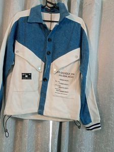 Unique Color Block Denim Jacket