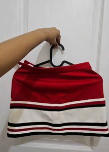 Sporty Striped Mini Skirt