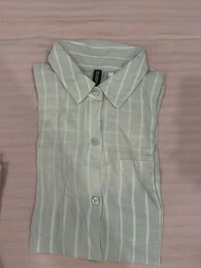 Striped Button-Up Shirt