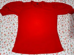 Red Puff Sleeve Top