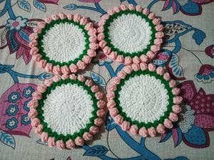 Handmade Crochet Coasters Set