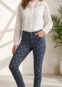 Unique Patterned Slim Fit Pants