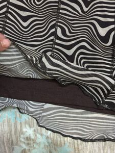 Trendy Zebra Print Mini Skirt