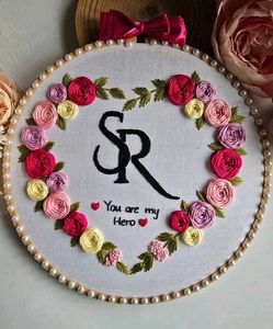 Couple Initials Hoop