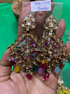 Black Stone Statement Earrings