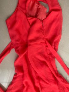 Coral Wrap Maxi Dress