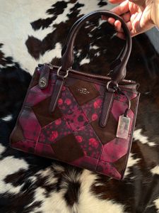 Authentic Coach Patchwork Floral Satchel Bag