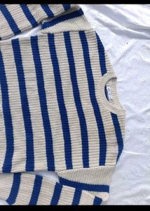 ZARA Striped Knit Pullover