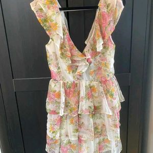 Floral Backless Dress