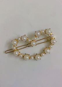 Heart Pearl Hair Clip