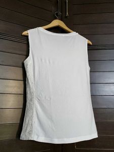 Chatelaine White Sleeveless Lace Top