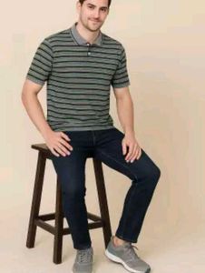 Men's Striped Polo T-Shirt..