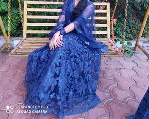 Royal Blue Embroidered Lehenga Choli