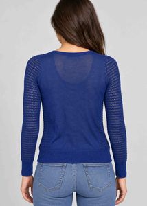 Chic Blue Knit Cardigan