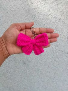 Crochet Bow Keychain