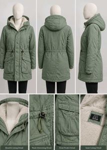 Cozy Green Sherpa Lined Parka